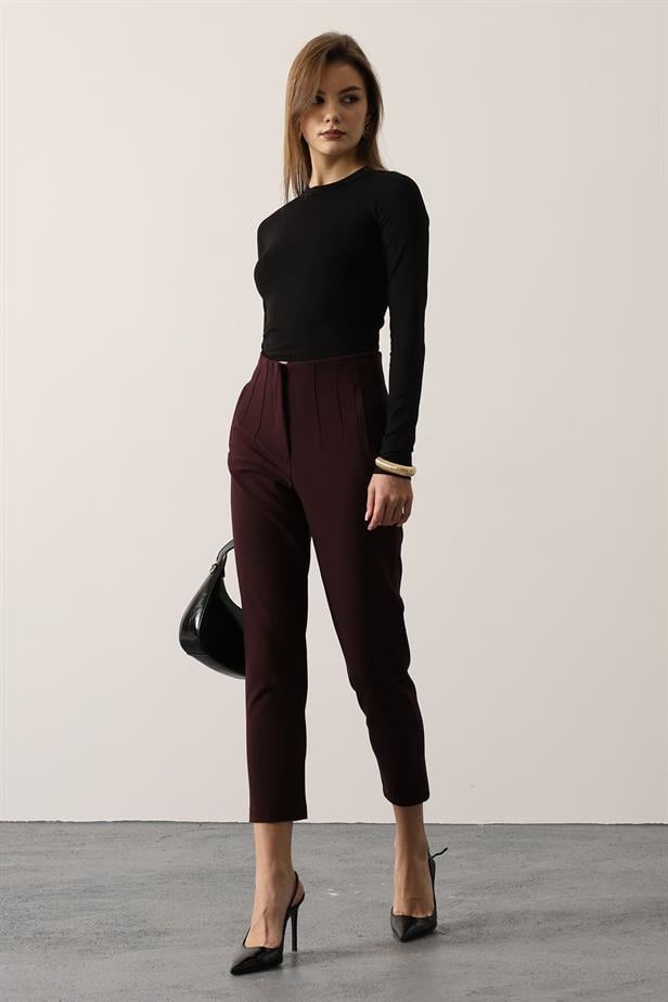 RYN Ankle-Length Pants - Burgundy - Koblenz