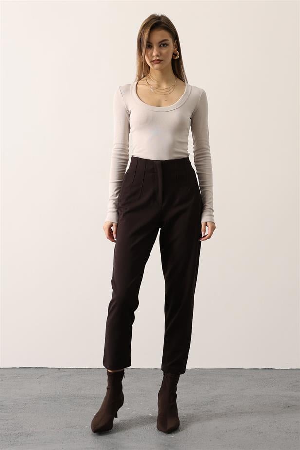 RYN Bilek Boy Pantolon - Kahve - Shrewsbury