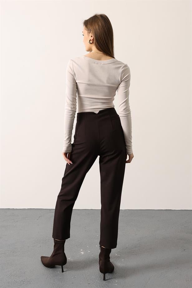 RYN Bilek Boy Pantolon - Kahve - Shrewsbury