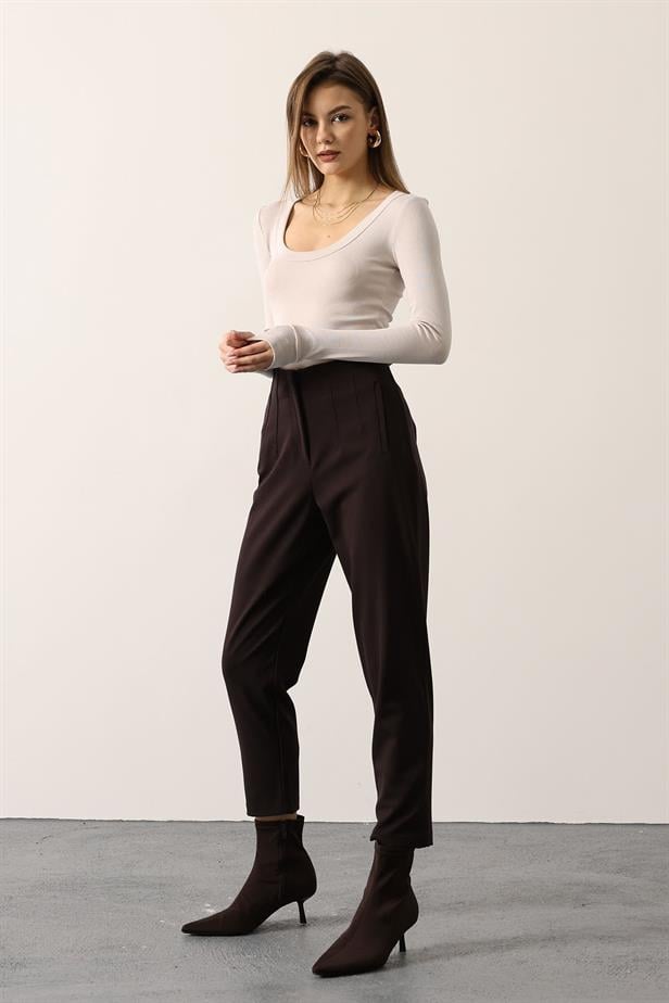 RYN Bilek Boy Pantolon - Kahve - Shrewsbury