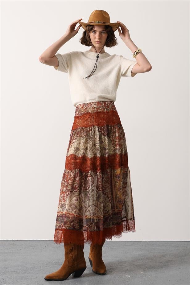 RYN DANTELLİ UZUN ETEK - Multi Color - Menifee