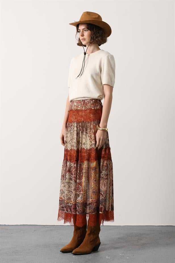 RYN DANTELLİ UZUN ETEK - Multi Color - Menifee