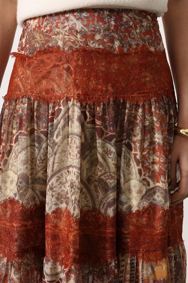 RYN DANTELLİ UZUN ETEK - Multi Color - Menifee