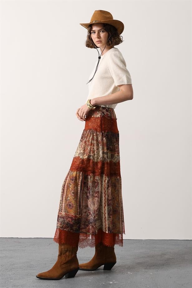 RYN DANTELLİ UZUN ETEK - Multi Color - Menifee