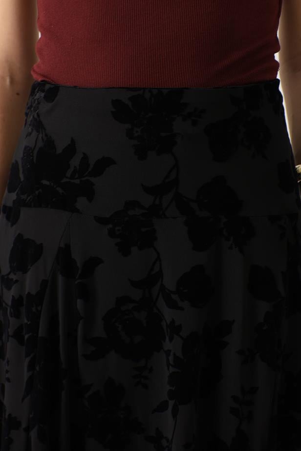 RYN DOKULU ASİMETRİK ETEK - Siyah - Tilburg