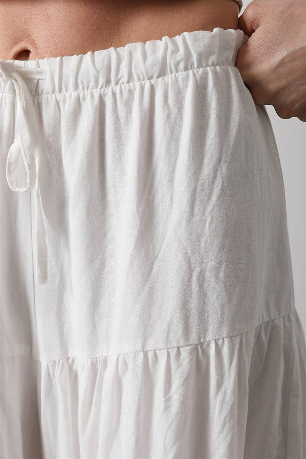 RYN FLAM ETEK GÖRÜNÜMLÜ PANTOLON - Beyaz - Markham