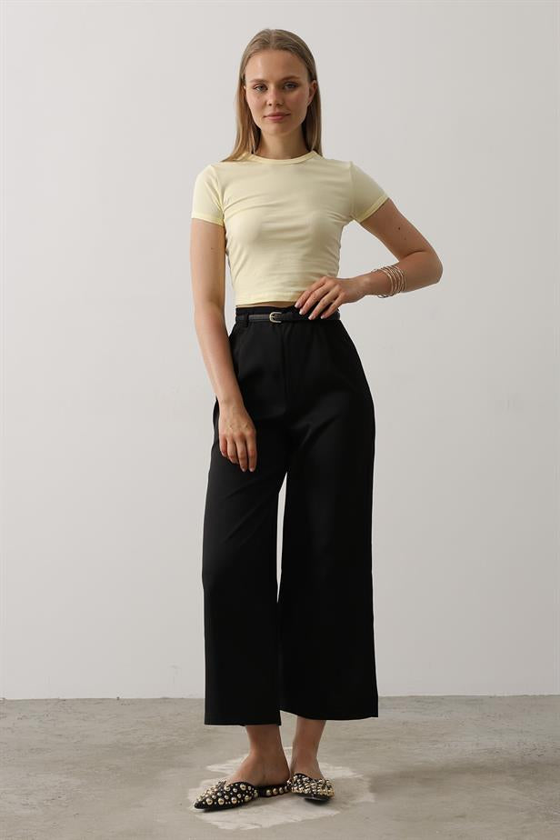 RYN Belted Pens Detailed Pants - Black - Emden