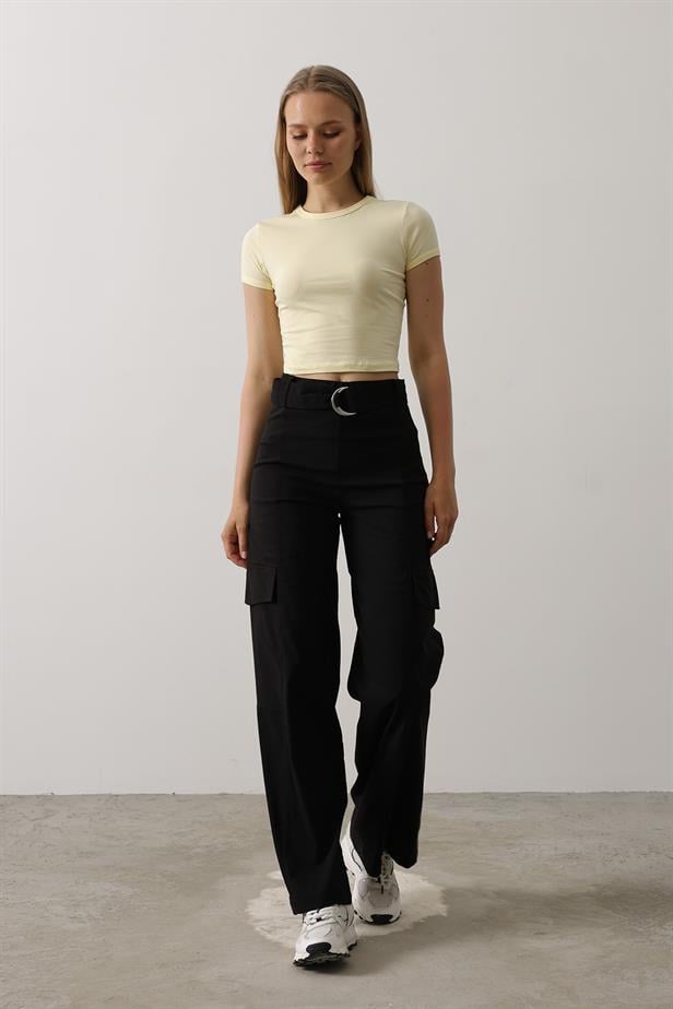 RYN Belted Cargo Pants - Black - Riverhead