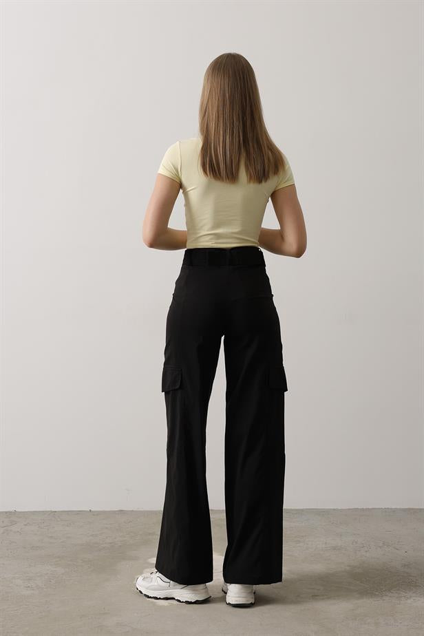 RYN Belted Cargo Pants - Black - Riverhead