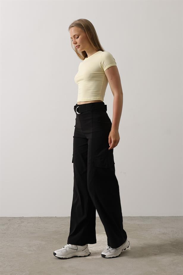 RYN Belted Cargo Pants - Black - Riverhead