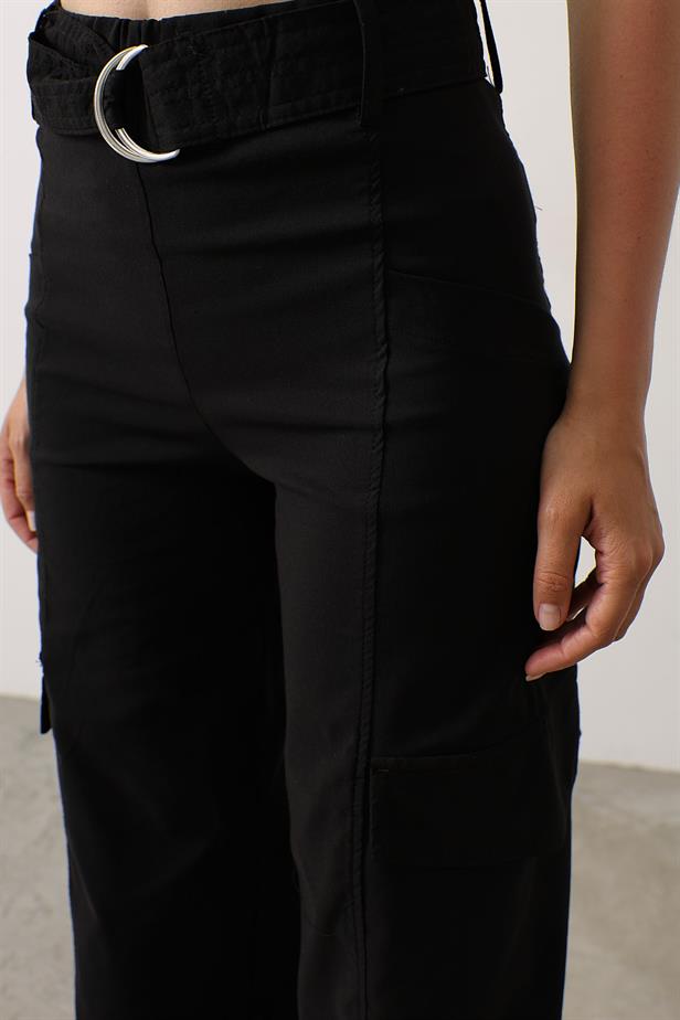 RYN Belted Cargo Pants - Black - Riverhead