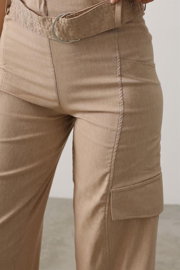 RYN Belted Cargo Pants - Stone - Boryspil