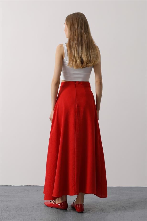 RYN Linen Skirt - Red - Lévis
