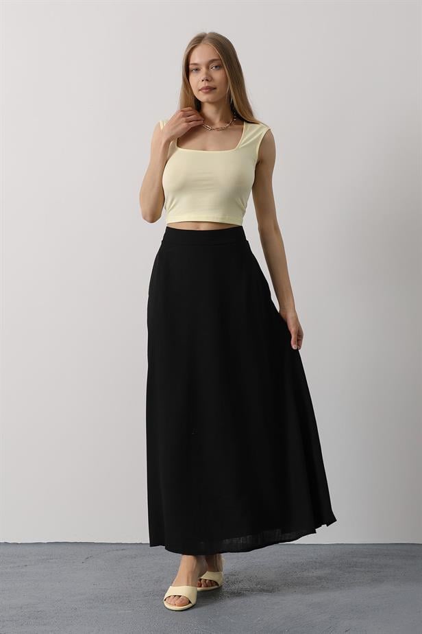 RYN Linen Skirt - Black - Tournai