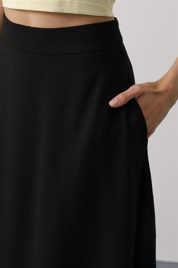 RYN Linen Skirt - Black - Tournai