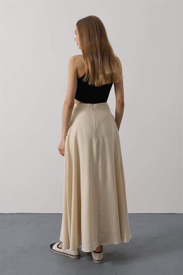 RYN Linen Skirt - Stone - Silao