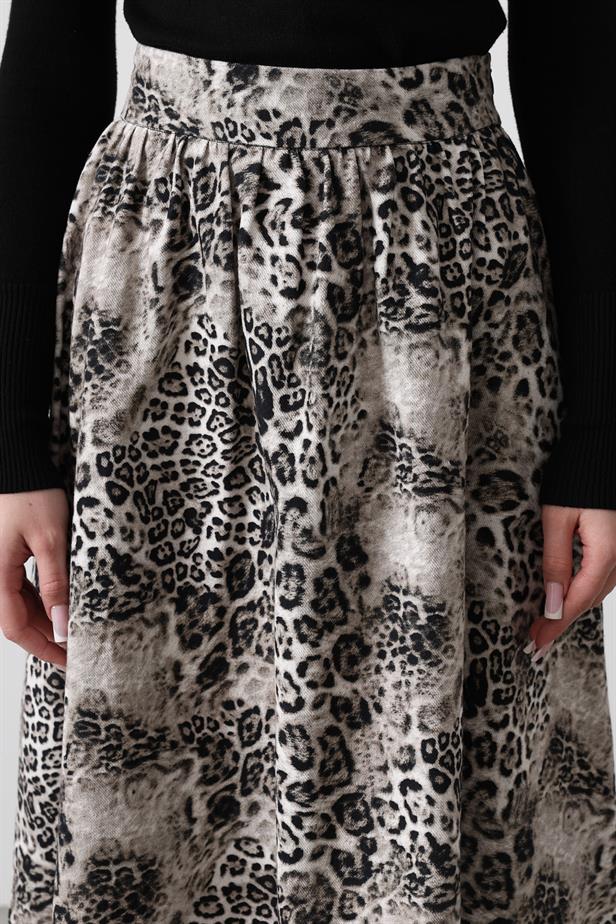 RYN Flared Leopard Print Skirt - Leopard - Ahaus