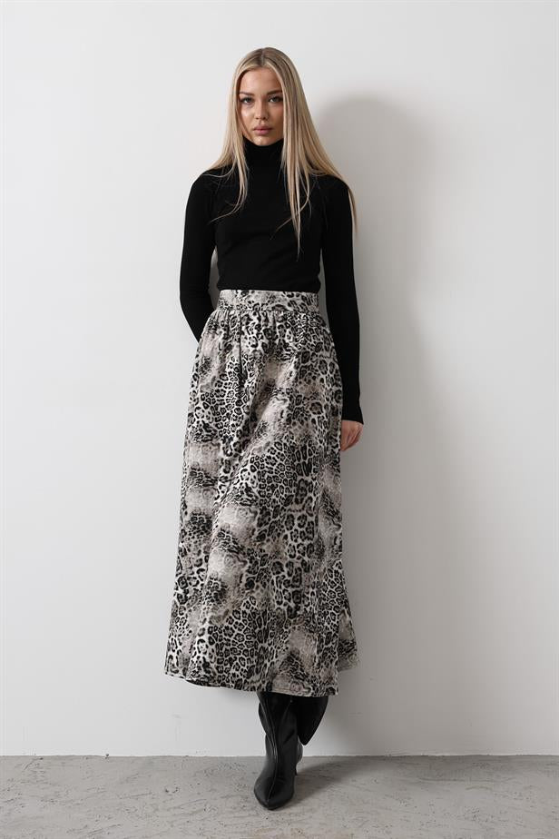 RYN Flared Leopard Print Skirt - Leopard - Ahaus