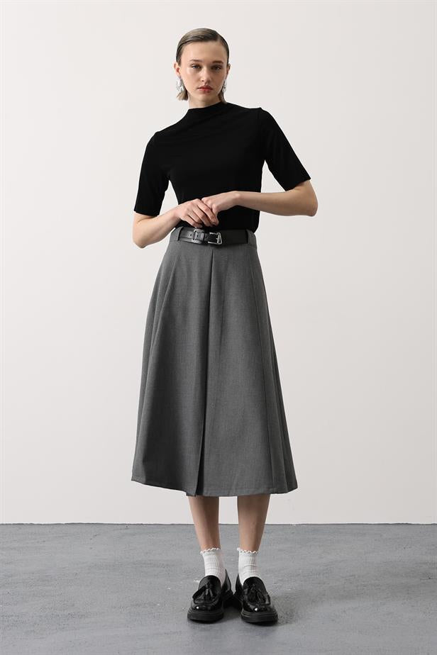 RYN MELANGE SKIRT - Anthracite - Malden