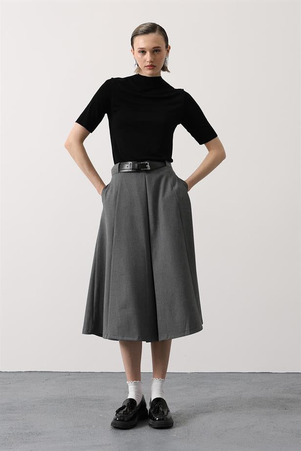 RYN MELANGE SKIRT - Anthracite - Malden