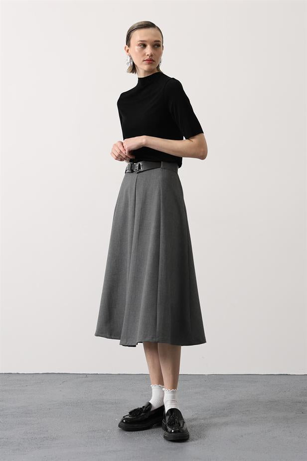 RYN MELANGE SKIRT - Anthracite - Malden