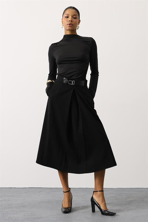 RYN MIDI SKIRT - Black - Southaven