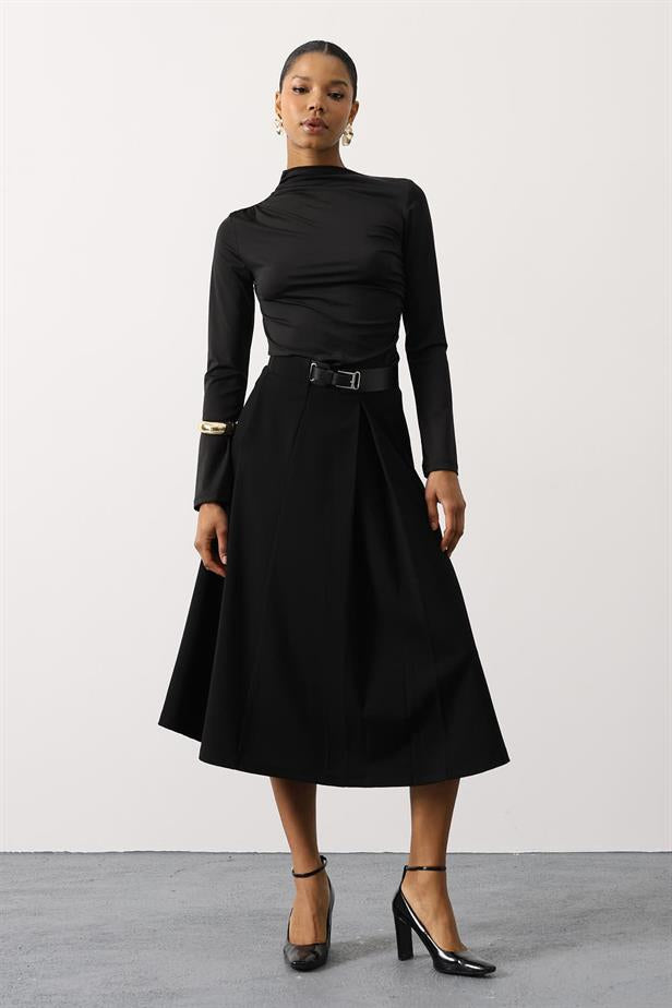 RYN MIDI SKIRT - Black - Southaven