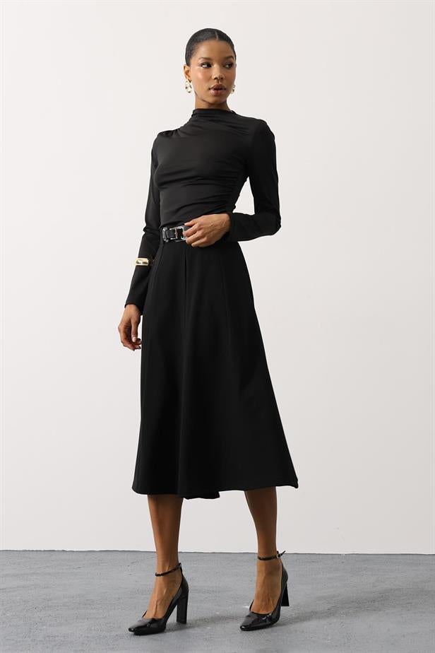 RYN MIDI SKIRT - Black - Southaven