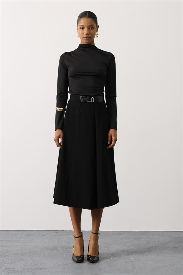 RYN MIDI SKIRT - Black - Southaven