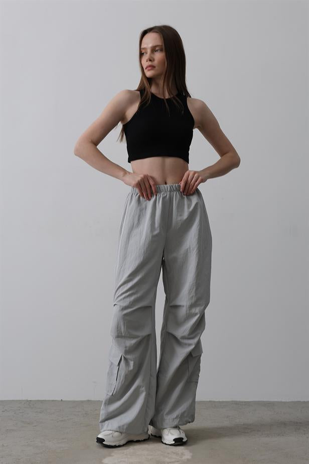 RYN Parachute Cargo Pants - Gray - Bistriţa