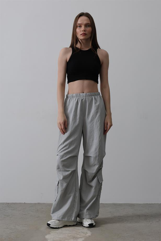 RYN Parachute Cargo Pants - Gray - Bistriţa