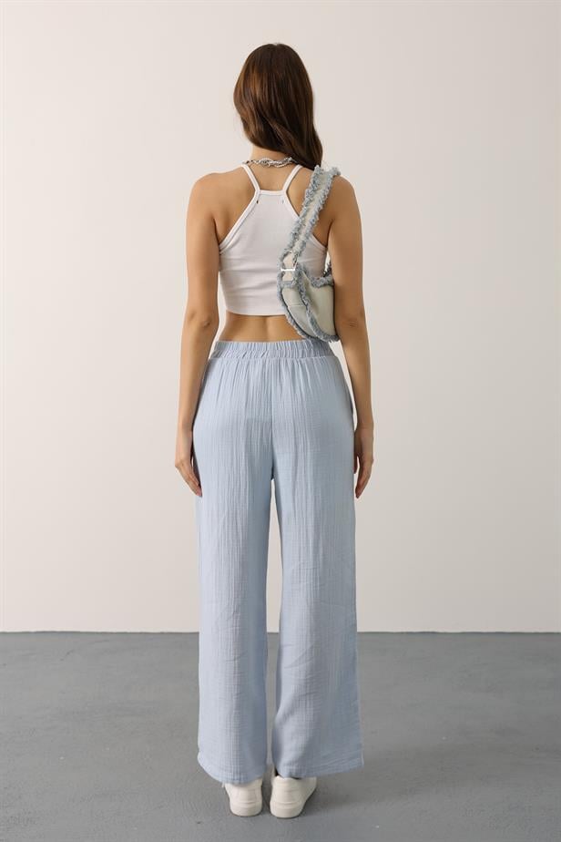 RYN Washed Muslin Pants - Baby Blue - Bari