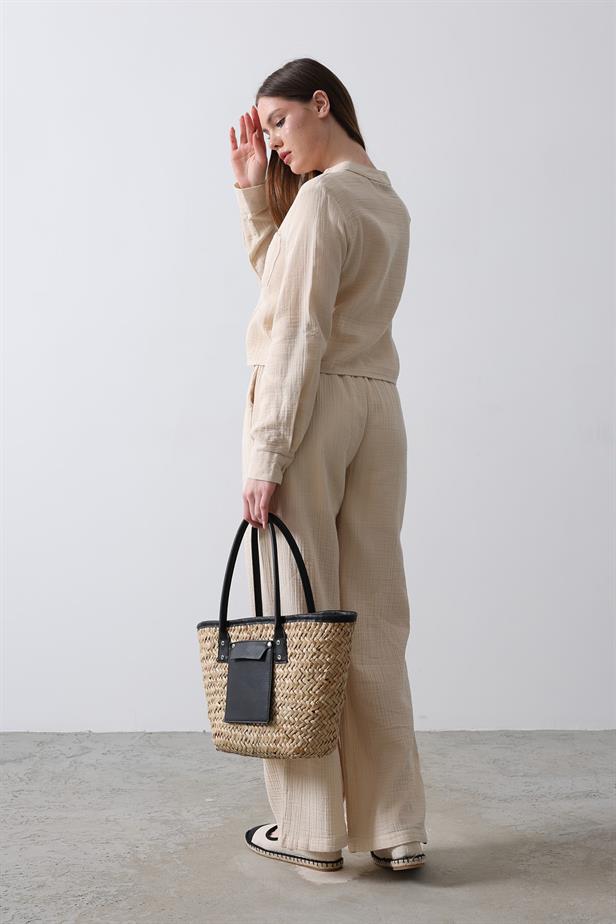 RYN Washed Muslin Pants - Stone - Drummondville