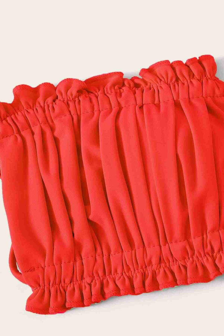 IGR Women Angelsin البرازيل موديل Ruched Tie بيكيني أعلى أحمر - Ciudad Madero