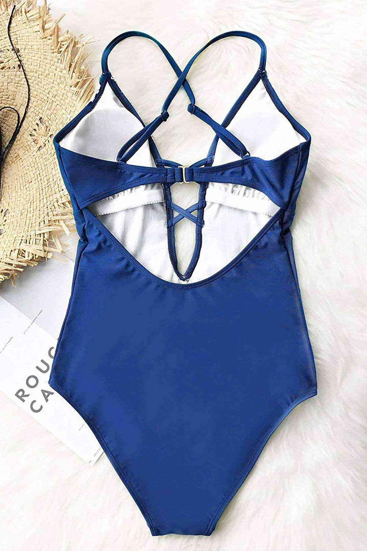 IGR Women Angels Blue Crochet Embroidered Swimsuit - Corby