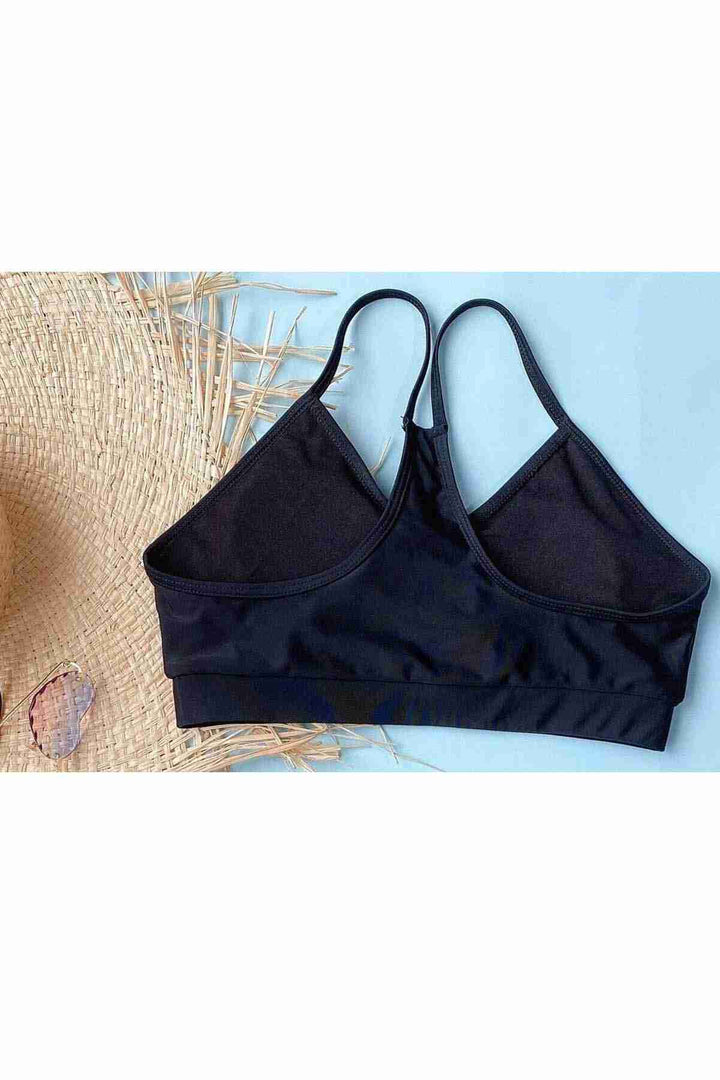 IGR Women Angels Ruched Bikini Top in Black - Dagenham