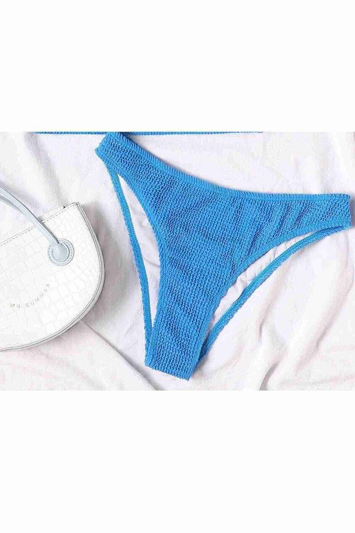 IGR Women Angels Special Threaded Fabric Bikini Bottom Blue - Puerto del Rosario