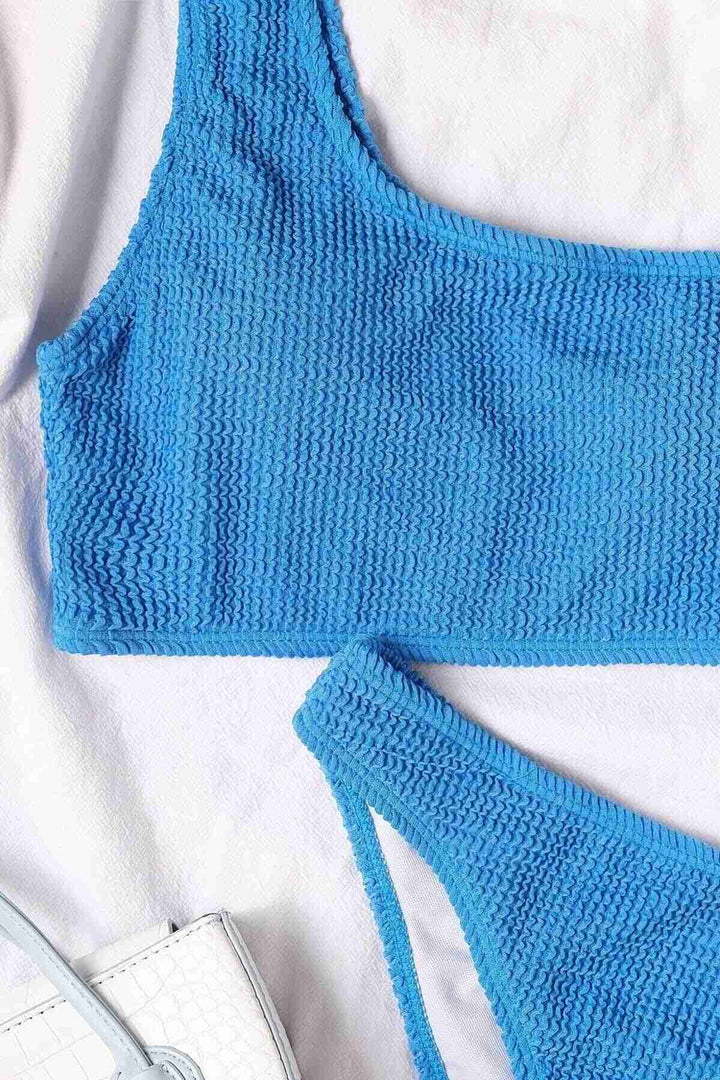 IGR Women Angels Special Threaded Fabric Bikini Set Blue - Wythenshawe
