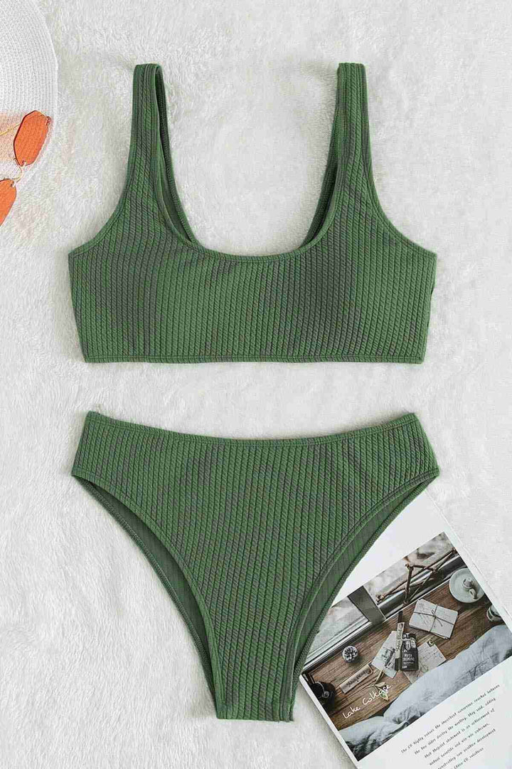 IGR Women Angels Special Threaded Fabric Tankini Top بيكيني أخضر - Bruchsal