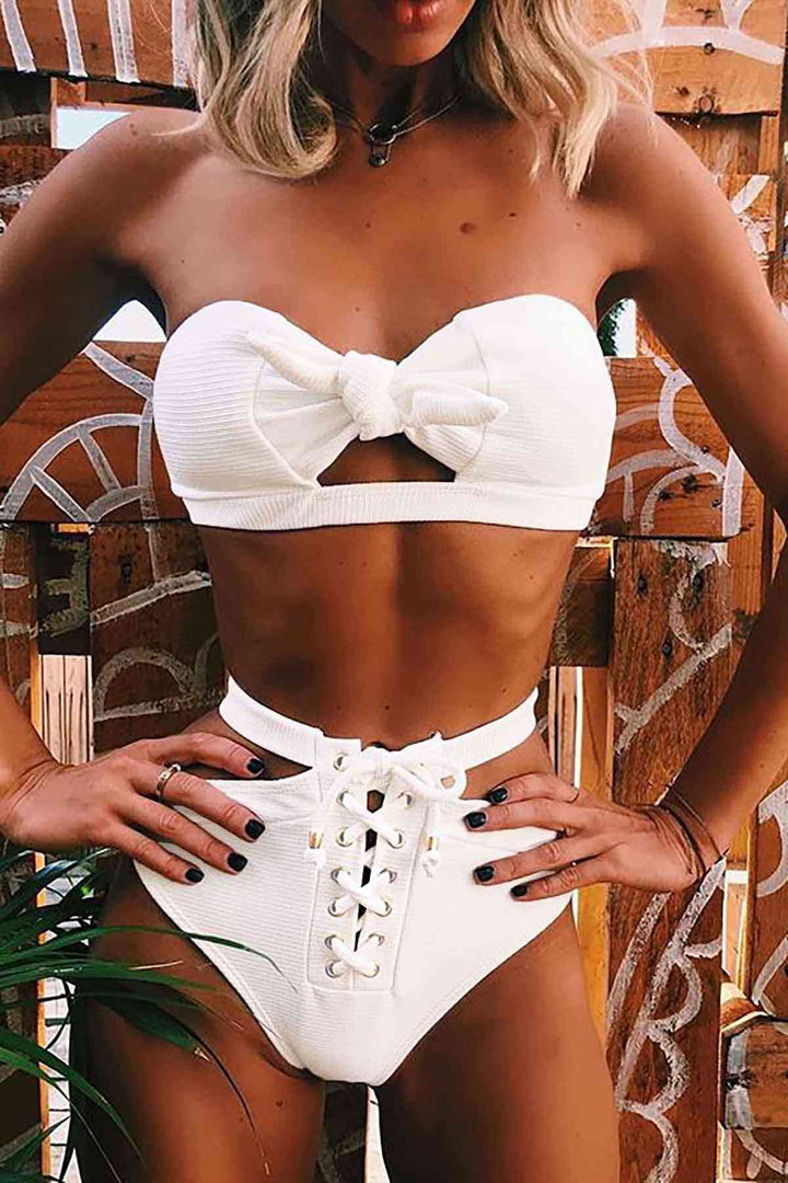 مجموعة بيكيني IGR Women Angels بتصميم خاص باللون الأبيض - Tecoanapa