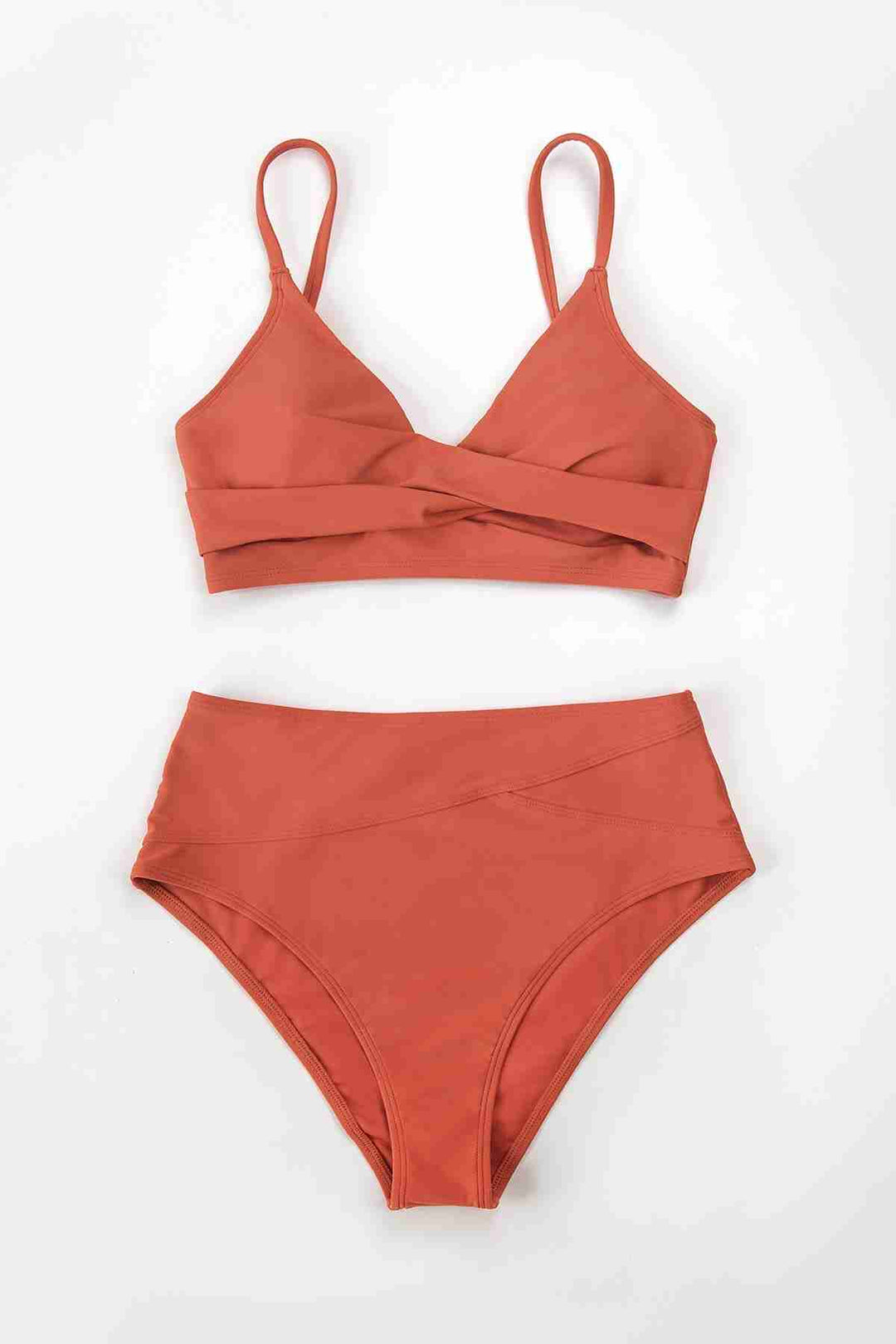 IGR Women Angelsin Special Design Front Cross Bikini Top Red - Valladolid