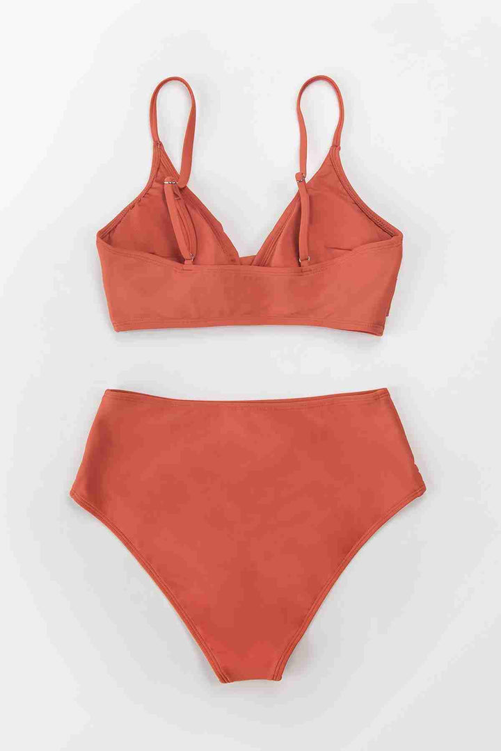 IGR Women Angelsin Special Design Front Cross Bikini Top Red - Valladolid
