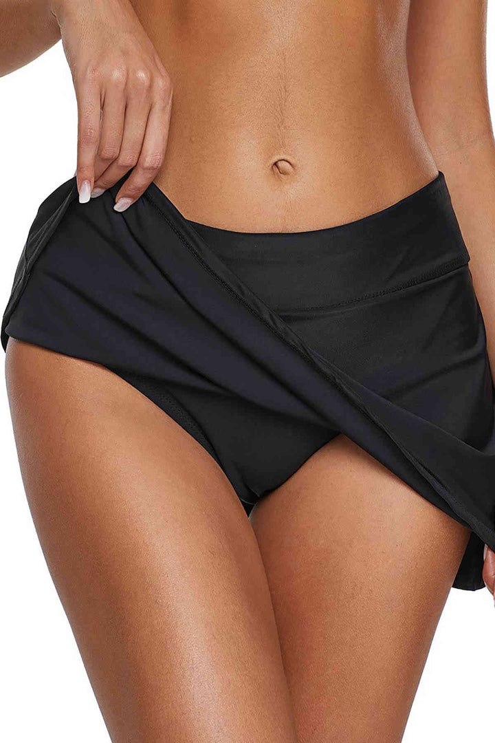 IGR Women Angelsin Skirted Bikini Bottoms All Black - Kyle