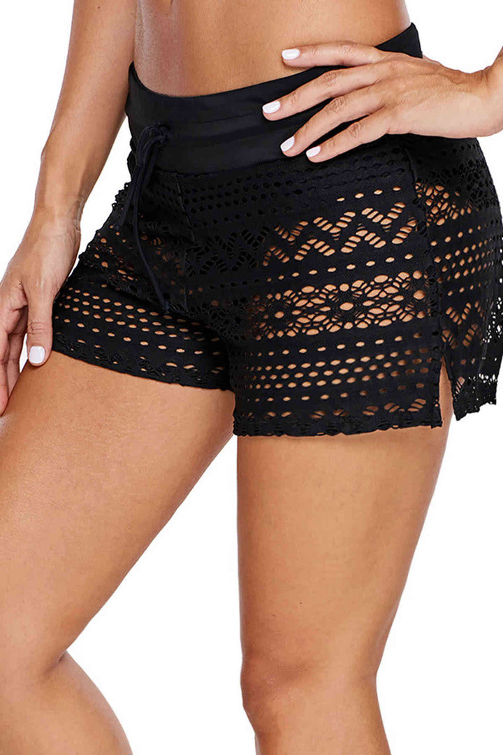 IGR Women Angels Black Lace Sea Shorts United بيكيني القاع - Elmhurst