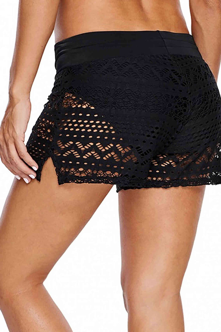 IGR Women Angels Black Lace Sea Shorts United بيكيني القاع - Elmhurst