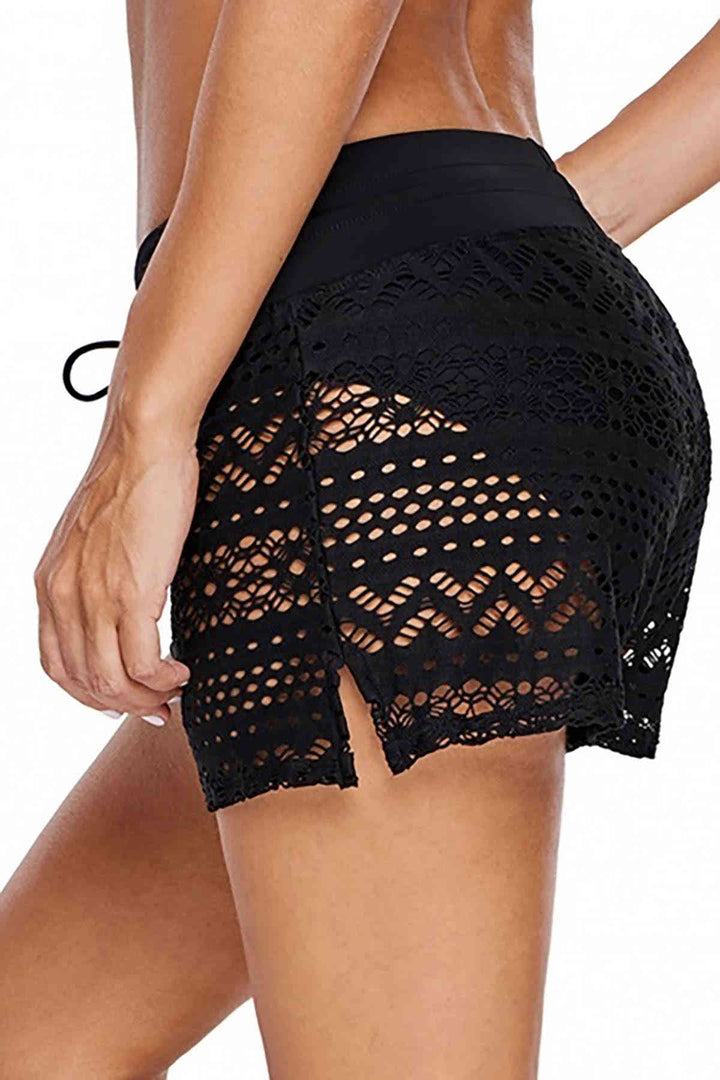IGR Women Angels Black Lace Sea Shorts United بيكيني القاع - Elmhurst