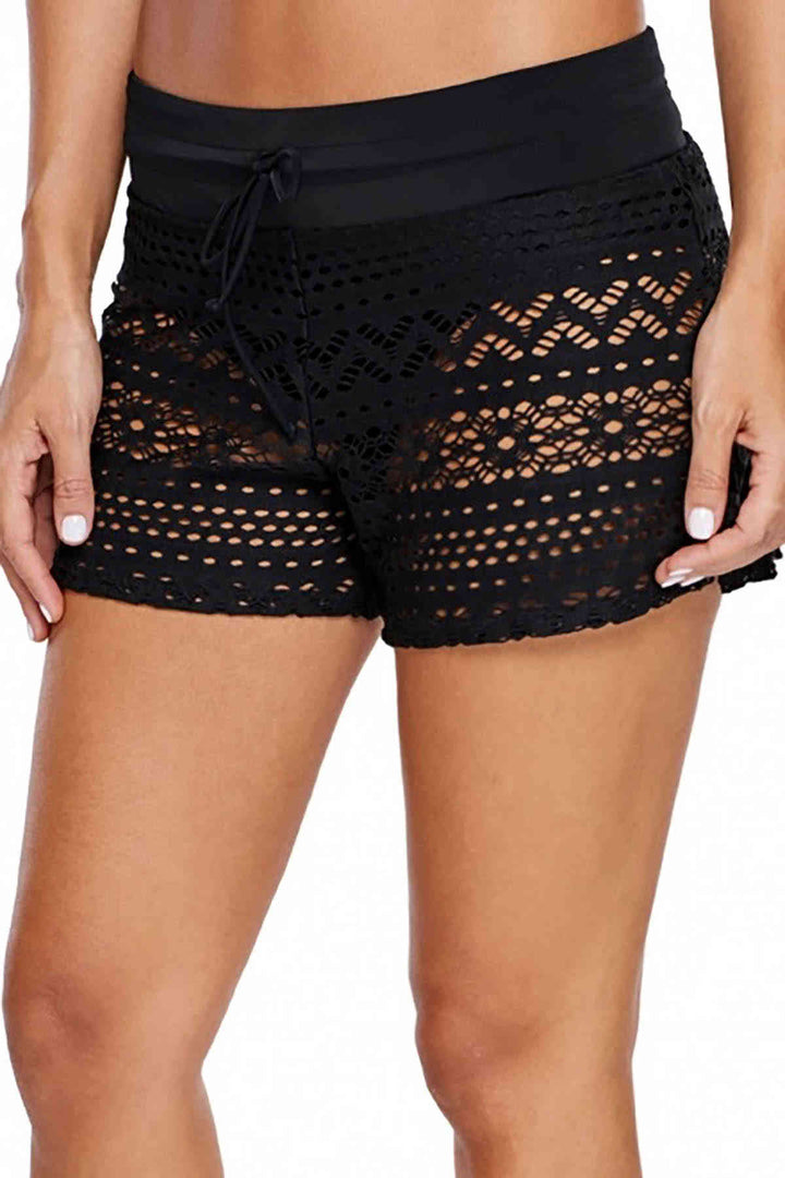IGR Women Angels Black Lace Sea Shorts United بيكيني القاع - Elmhurst