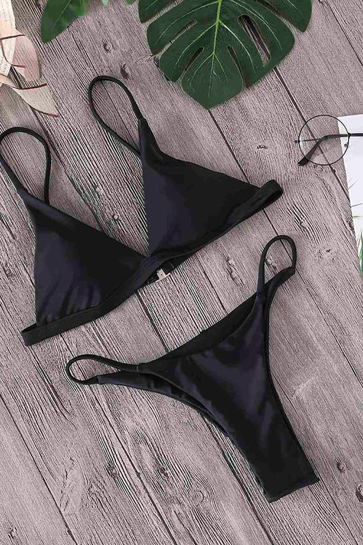 IGR Women Angels Triangle Bikini Set Black - Lamía