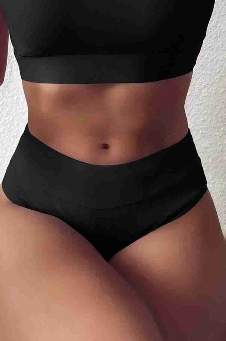 IGR Women Angels High Waist Chic Bikini Bottom Black - Northcote