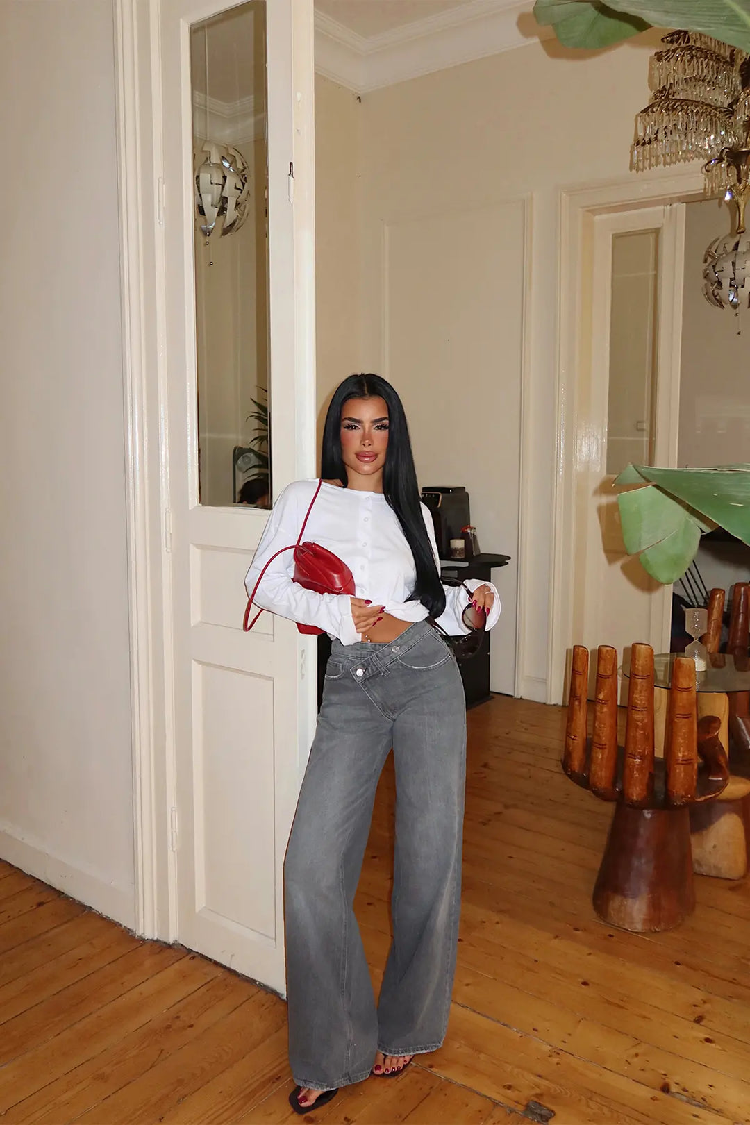 EYY Women Anthracite High-Waisted Jeans - Veldhoven